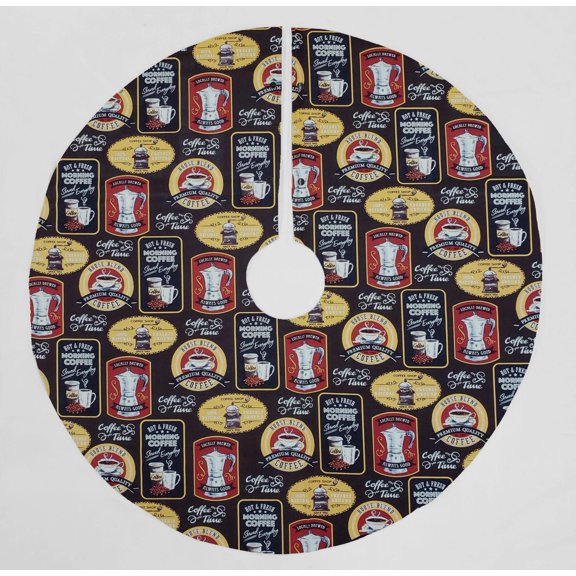Coffee Christmas Tree Skirt By Penny's Needful Things (Morning Coffee) (Round)