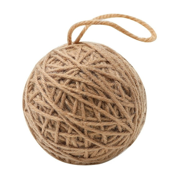 Coffee Christmas Yarn Ball Ornament Coffee Color Hand Knit Hanging Decor For Christmas Tree Diy Craft Festive Home Decoration