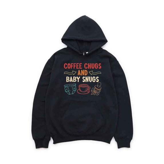 Coffee Chugs and Baby Snugs Cute Parent and Caffeine Quote T-Shirt , Hoodie , Sweatshirt, for men & women, up to size 5XL.