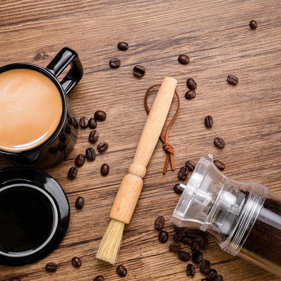 Coffee Cleaning Brush Wooden Kitchen , 8cm Natural 18cm