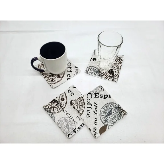 Coffee Cloth Coasters (Set Of 4)