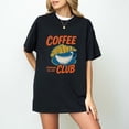 thumbnail image 1 of Coffee Club Shirt, Funny Coffee Lover Tee, Croissant Graphic T-Shirt, Cafe Aesthetic Top, Unisex Gift for Barista and Foodie, 1 of 5