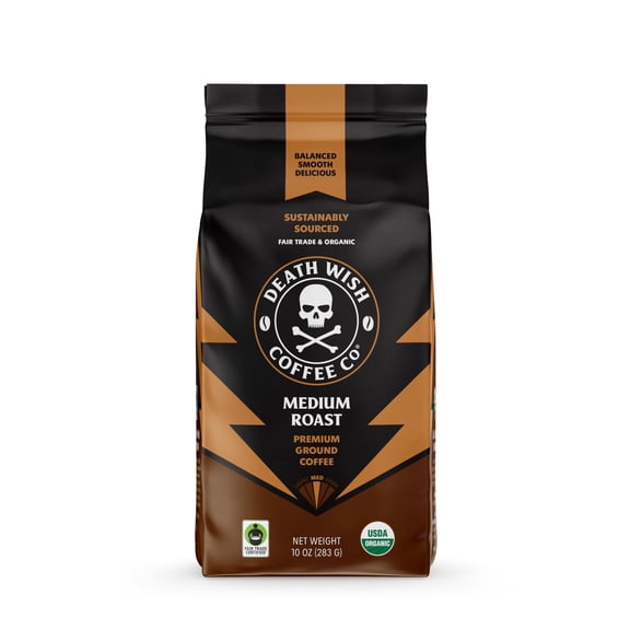 Organic Medium Roast Ground Death Wish Coffee Co 10 Oz