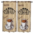 thumbnail image 1 of Coffee Coffee Beans Retro Curtains Home Decor Living Room Kitchen Balcony Room Window Curtain Bedroom Patio Decoration, 1 of 7