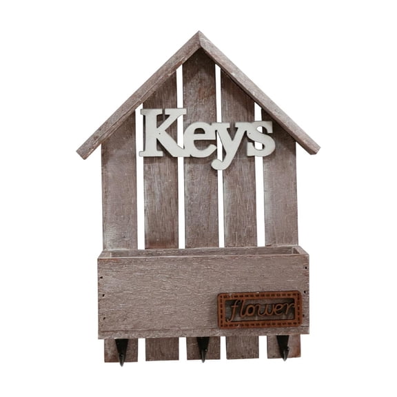 Coffee Coffee Brown Wall Mount Key Organizer With Rustic Design Provides Centralized Storage For Keys Mail And Accessories Near The Front Door