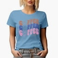 thumbnail image 1 of Coffee, Coffee, Coffee, Wavy Text Art Merch Gift, Baby Blue T-Shirt, Medium, 1 of 5
