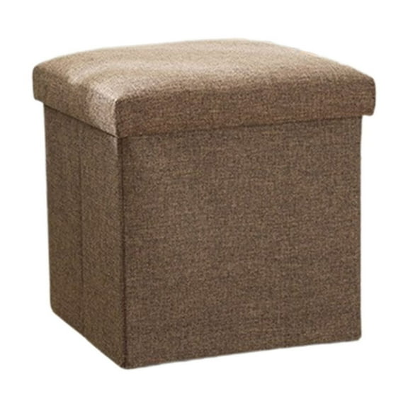 Coffee Coffee Color Foldable Storage Stool For Home Decor With Durable Material