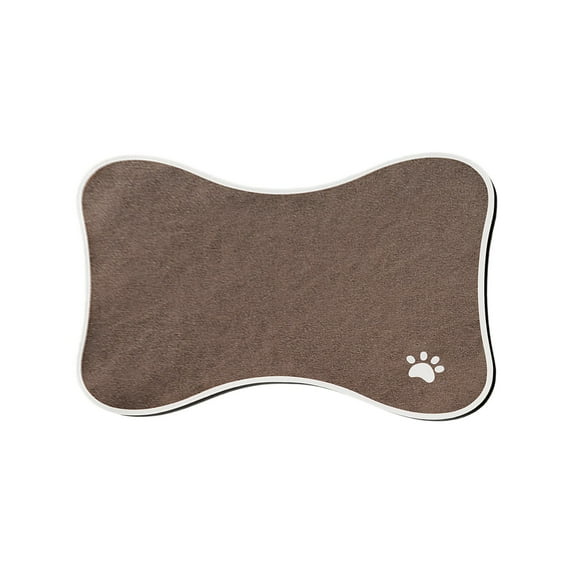 Coffee Color Silicone Feeding Mat for Dogs and Cats 16x12 Inch Waterproof Non Slip Easy Clean Durable Pet Placemat for Food Water Bowls