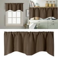 thumbnail image 1 of Coffee Colored Blackout Curtain Curtain Short Curtain (52 × 18In) B Polyester - 1Pc Curtain, 1 of 8