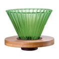 thumbnail image 1 of Coffee Colored Glass Pour Over Coffee Maker - Reusable Drip Filter Mug with Removable Wooden Base, Portable Hand-Brew Coffee Filter ( Green ), 1 of 6