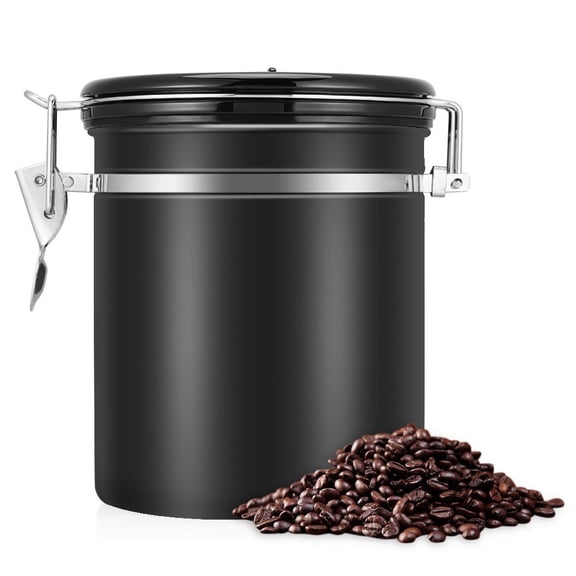 Coffee Container Airtight, Stainless Steel Vacuum Sealed Coffee Canister(1.5L/1.8L)