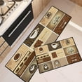 thumbnail image 1 of Coffee Cream Kitchen Rugs and Mats Non Skid Washable Set of 2, Vintage Tea Cup Kitchen Mats for Floor, Chocolate Cafe Kitchen Runner Rug, Coffee Kitchen Decor, 1 of 6