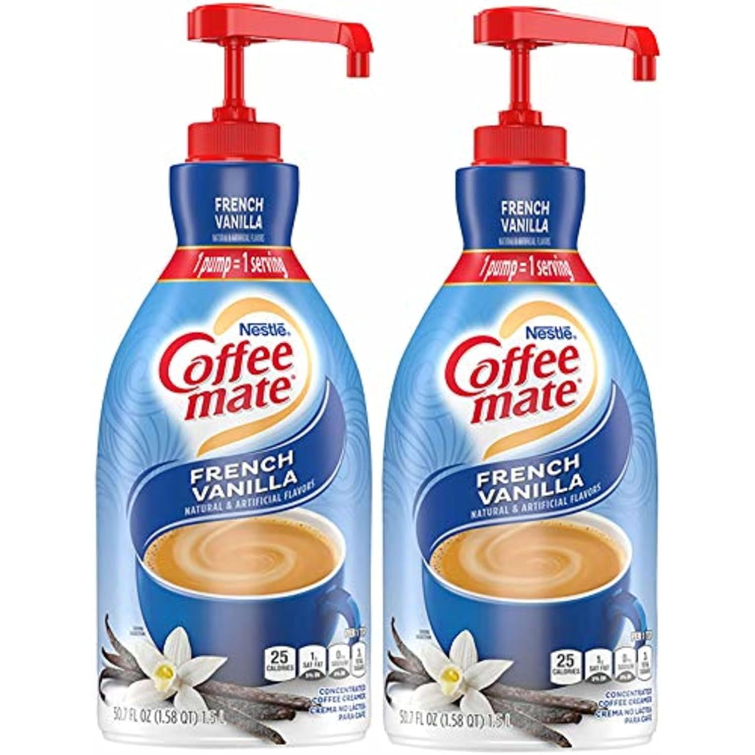 Coffee Creamer, French Vanilla, Concentrated Liquid Pump Bottle, Non