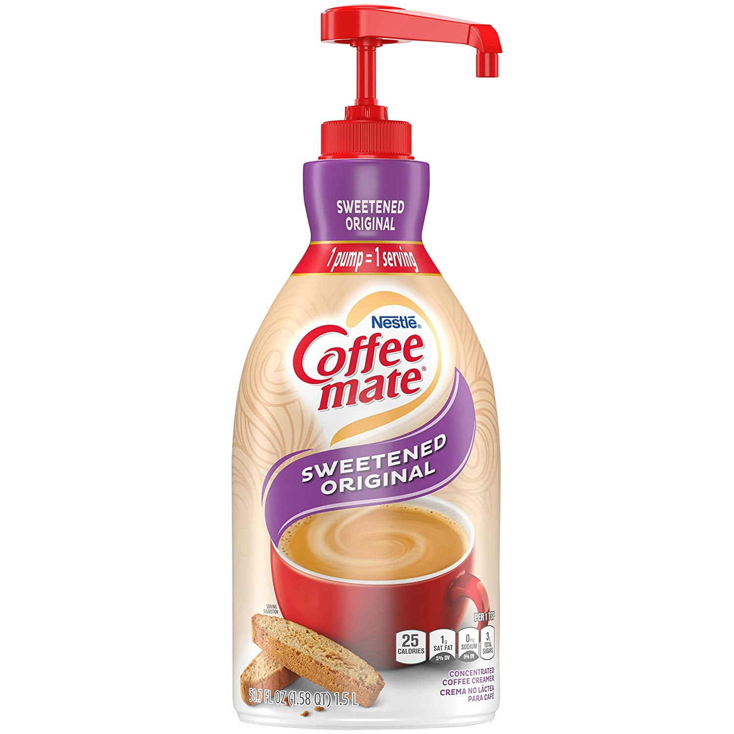 Coffee Creamer, Sweetened Original, Concentrated Liquid Pump Bottle