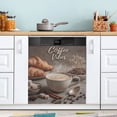 thumbnail image 1 of Coffee Croissant Dishwasher Magnet Cover Reuseable Refrigerator Magnet Cover Decal Kitchen Fridge Microwave Stickers Hoilday Party Decor 23 x 26 inch, 1 of 5