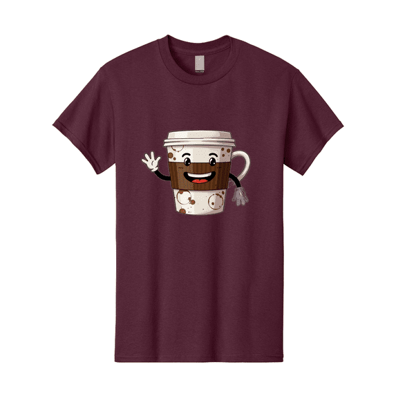Coffee-Cup-2 Mens Graphic Tee, 100% Cotton, Casual Summer Wear