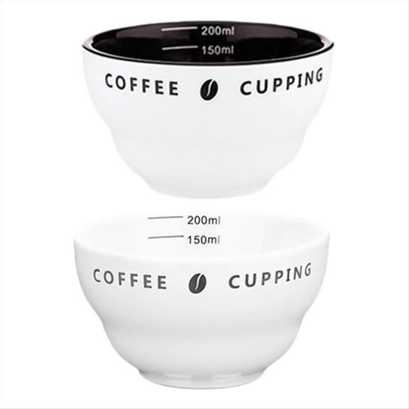 Coffee Cup 200ml Measuring Cup Stackable with Scale Coffee Tasting Bowl Professional Ceramic Coffee Cup Measuring Cup