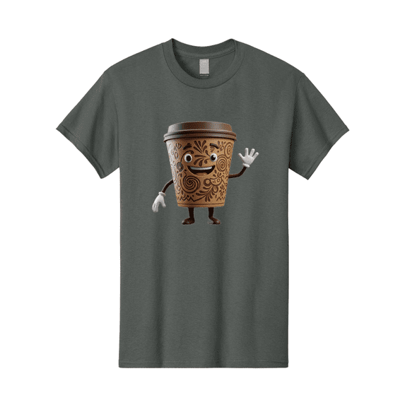 Coffee-Cup-3 Mens Graphic Tee, 100% Cotton, Casual Summer Wear