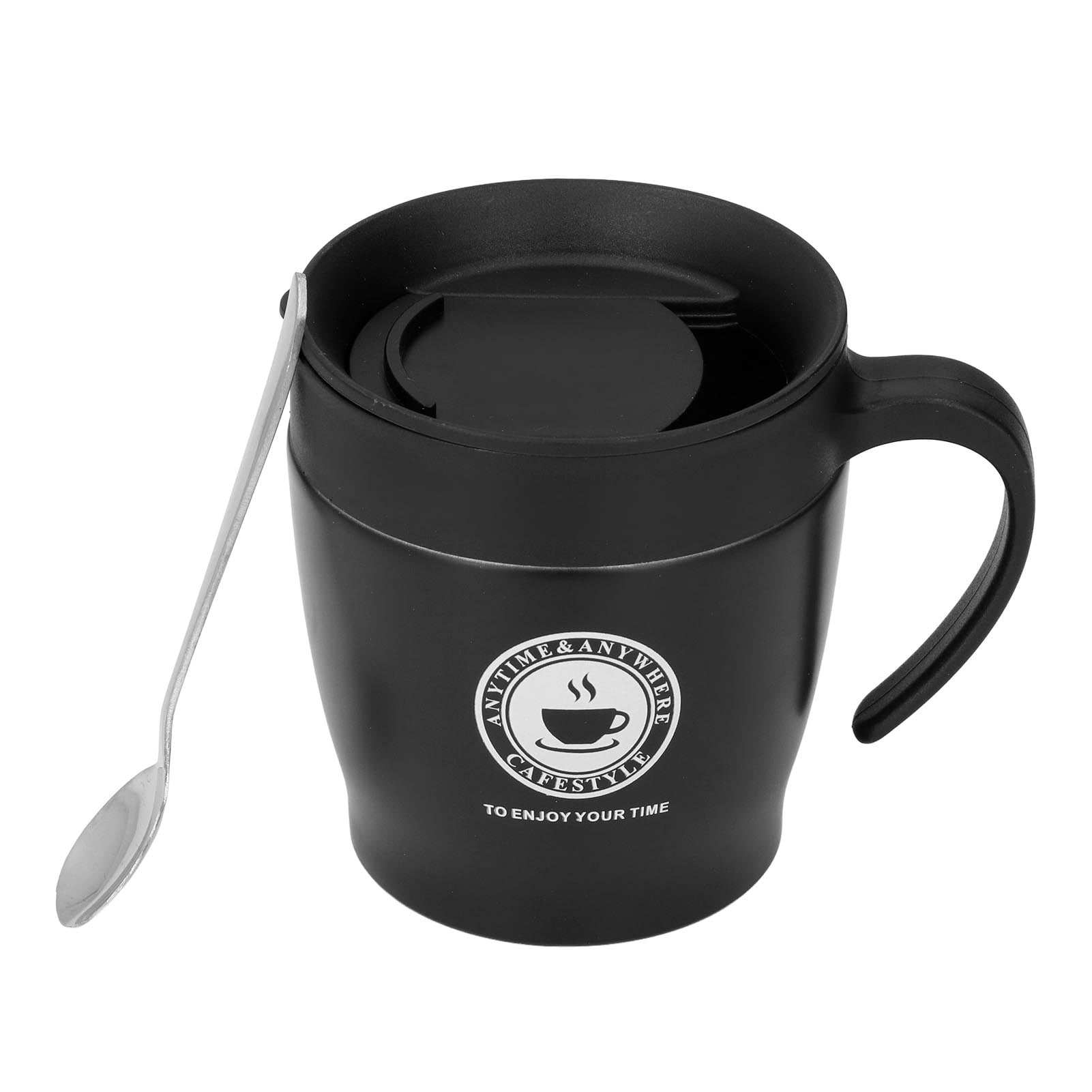 Coffee Cup 330ml Handle Portable Stainless Steel Thermal Insulation Effect Hot Water Cup ...