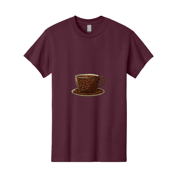 Coffee-Cup-5 Mens Graphic Tee, 100% Cotton, Casual Summer Wear