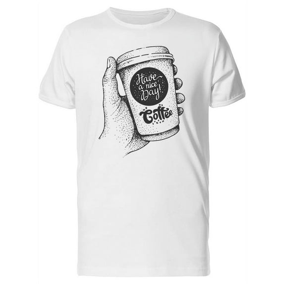 Coffee Cup Art T-Shirt Men -Image by Shutterstock, Male XX-Large