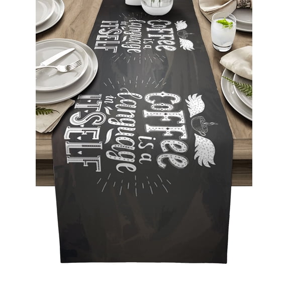 Coffee Cup Cake Dessert Table Runner Wedding Party r Modern Coffee Dining Luxury Table ration Tablecloth