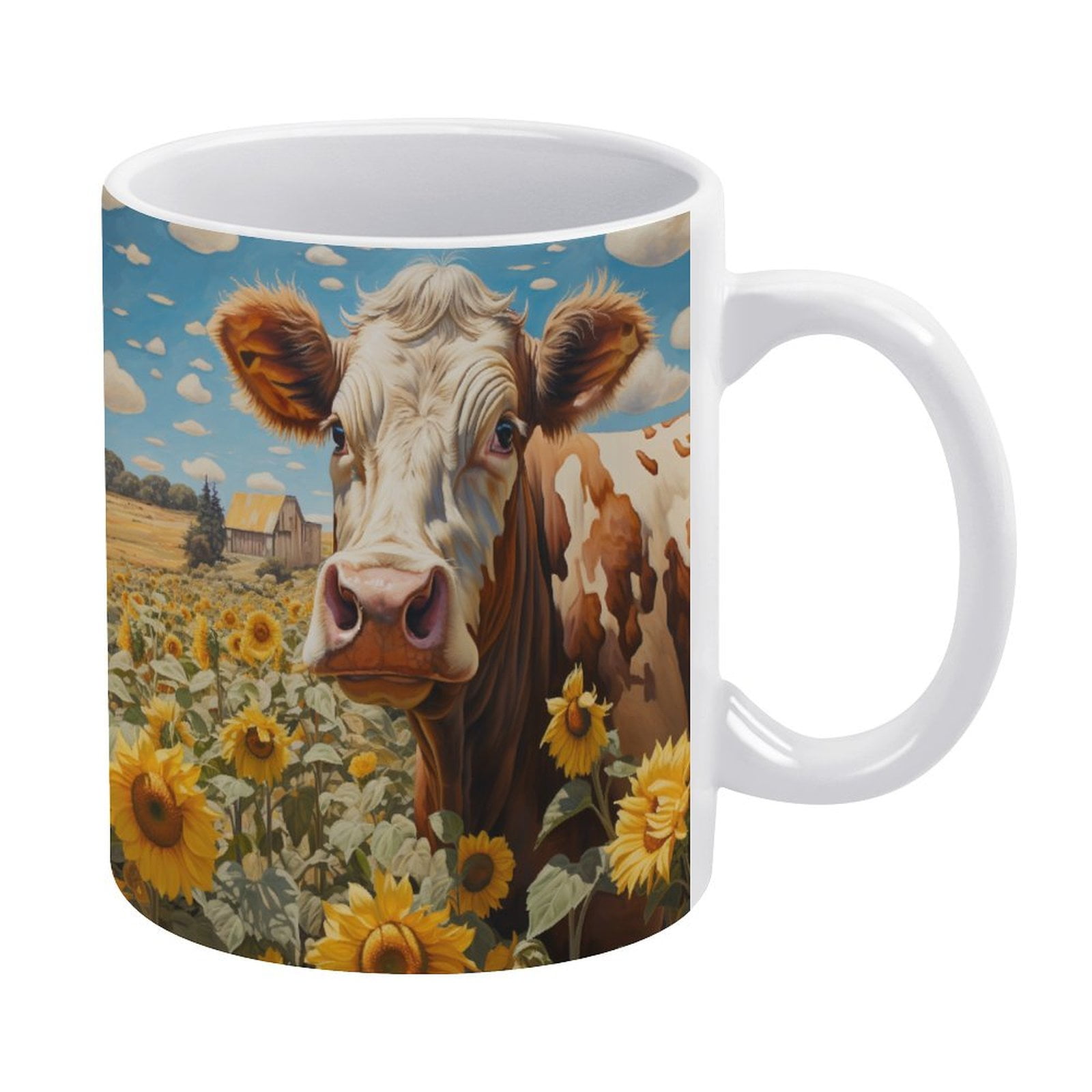 Coffee Cup Ceramic - Couple Coffee Cup Gift, Tea Cup, 11 Oz Farm Cows ...