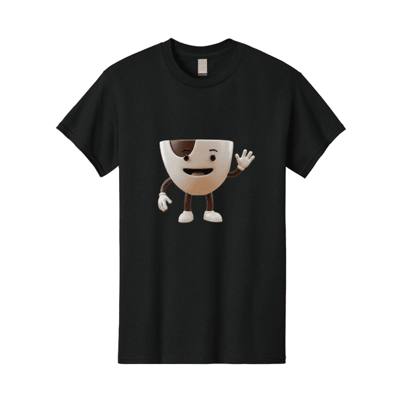 Coffee-Cup-Character-2 Mens Graphic Tee, 100% Cotton, Casual Summer Wear