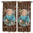 thumbnail image 1 of Coffee Cup Coffee Beans Curtains Home Decor Living Room Kitchen Balcony Room Window Curtain Bedroom Patio Decoration, 1 of 7