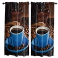 thumbnail image 1 of Coffee Cup Coffee Beans Curtains Home Decor Living Room Kitchen Balcony Room Window Curtain Bedroom Patio Decoration, 1 of 6