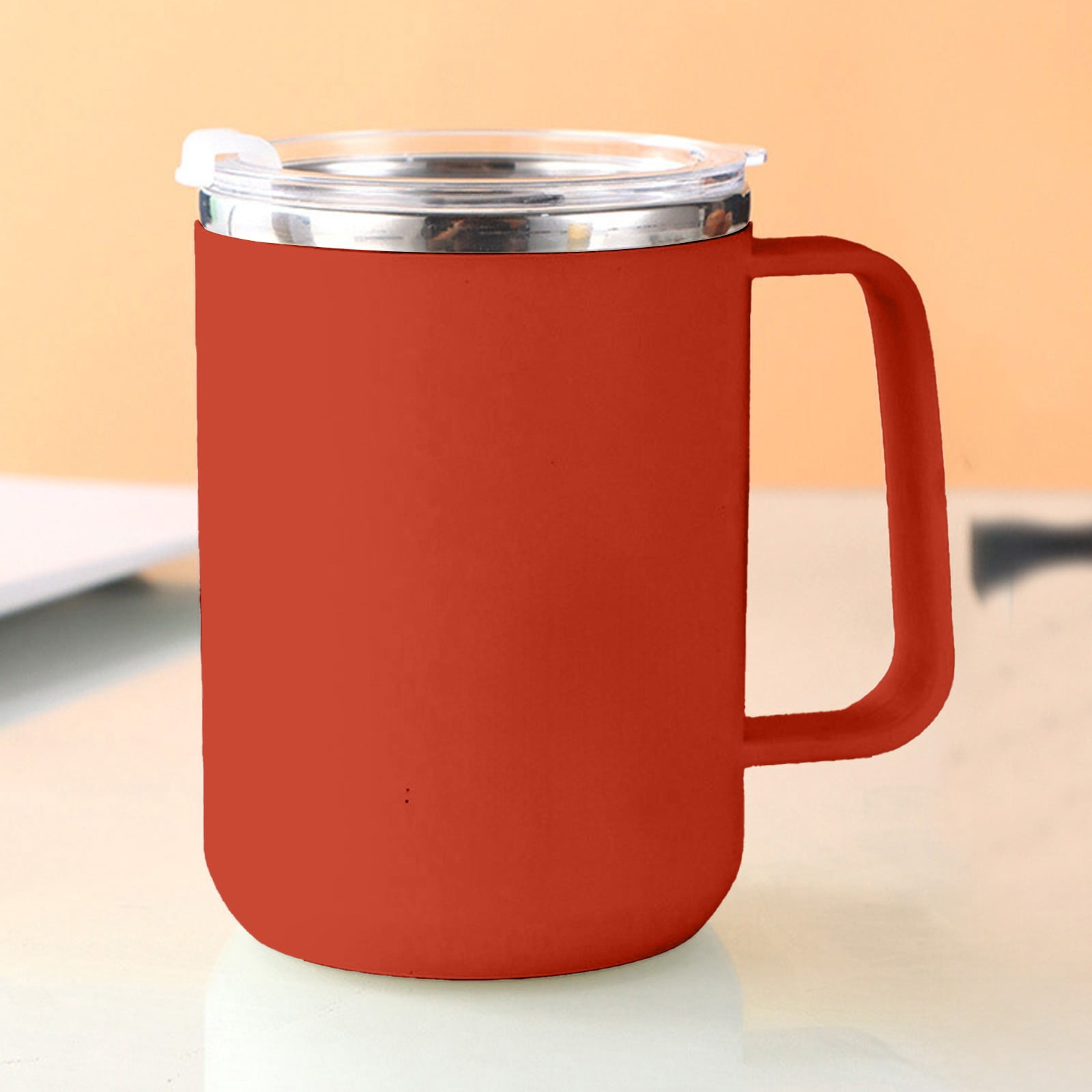 Coffee Cup,Coffee Mug,Coffee Mug Cup with Handle, nsulated Camping Mug with  Lid,Stainless Steel Travel Coffee Mug,Double Wall Vacuum Coffee ...