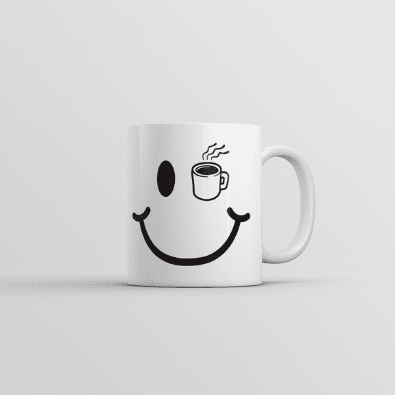 Coffee Cup Eye Smile Mug Funny Novelty Gift Cup