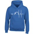 thumbnail image 1 of Coffee Cup Heartbeat Printed Funny Sweatshirt Hoodie Color Royal Blue Small, 1 of 2