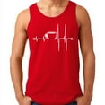 thumbnail image 1 of Coffee Cup Heartbeat Printed Funny Tank Top Men's Color Red 2X-Large, 1 of 2