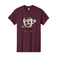 thumbnail image 1 of Coffee-Cup-Mascot Mens Graphic Tee, 100% Cotton, Casual Summer Wear, 1 of 2