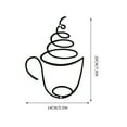 thumbnail image 1 of Coffee Cup Metal Wall Art Wire Coffee Bar Hanging Decor Cafe Themed Vintage Rustic Metal Sign for Kitchen Restaurant Shop Home Office Accessories, 1 of 7