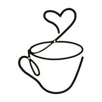 Coffee Cup Metal Wall Art Wire Coffee Bar Hanging Decor Cafe Themed Vintage Rustic Metal Sign for Kitchen Restaurant Shop Home Office Accessories