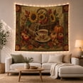 thumbnail image 1 of Coffee Cup With Pumpkins and Sunflowers, Cozy Rustic Style for Farmhouse Decor Lovers, Harvest Wall Art, Thanksgiving Hostess Gift, Tapestry Wall Hanging for Kitchen and Entryway, 1 of 7