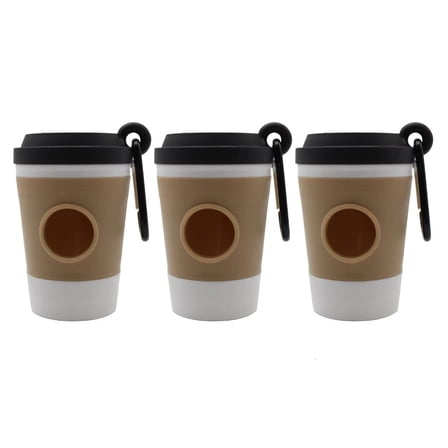 Coffee Cup Style Dog Toilet Bag Dispenser Ergonomic Outdoor Waste Disposal Box