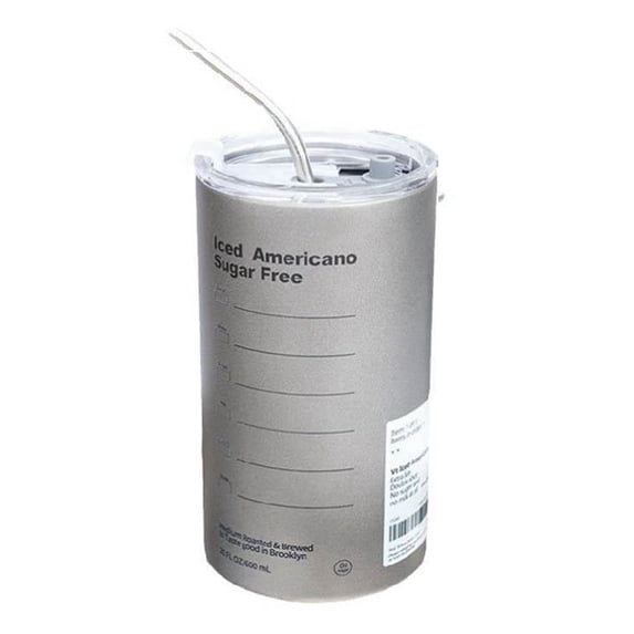 Coffee Cup Thermoses Stainless Steel Water Bottle with Straw Cup, B