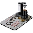 thumbnail image 1 of Coffee Cup Vintage Desig Coffee Bar Mat Accessories for Countertop Absorbent Hide Stain Dish Drying Mats for Kitchen Counter Draining Pad Under Coffee Maker Coffee Pot Espresso Machine 19.5x12in, 1 of 7