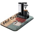 thumbnail image 1 of Coffee Cup Vintage Desig Coffee Bar Mat Accessories for Countertop Absorbent Hide Stain Dish Drying Mats for Kitchen Counter Draining Pad Under Coffee Maker Coffee Pot Espresso Machine 19.5x12in, 1 of 7