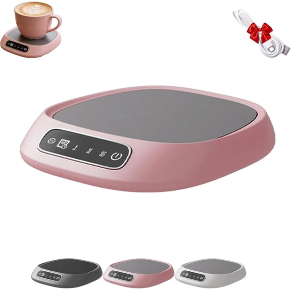 Coffee Cup Warmer – Smart Touch Electric Mug Warmer, 3 Temperature Settings, with Timer and Automatic Shut-off Function, Suitable for Office, Kitchen, and Restaurant.