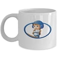 thumbnail image 1 of Baseball Player 11 oz Coffee Mug - Gift for Teens White Ceramic, 1 of 4