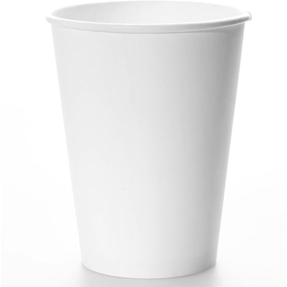 Coffee Cups 12 oz. Bulk Hot Paper Cups (1000 Case/Pack) - Disposable Cups 12oz - Hot Beverage Hot Chocolate Hot Drink Cups for Dispenser - To Go Paper Cup White