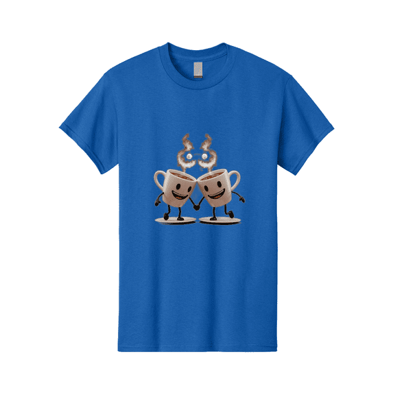 Coffee-Cups-2 Mens Graphic Tee, 100% Cotton, Casual Summer Wear