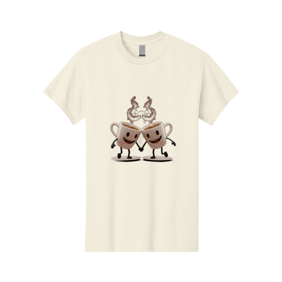 Coffee-Cups-2 Mens Graphic Tee, 100% Cotton, Casual Summer Wear