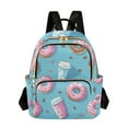 thumbnail image 1 of Coffee Cups Donuts Travel Laptop Backpack Casual Daypack Lightweight Bookbag Compartment for Business, 1 of 7
