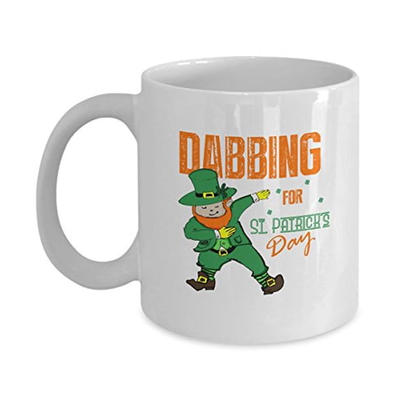Irish 11 oz Coffee Mug - Dabbing for St Patrick Day Gifts White Ceramic
