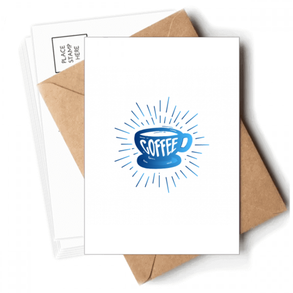 Coffee Cups Night Art Deco Fashion Postcards Envelopes Blank Note Cards Mailing